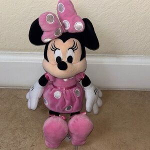 Disney Pink and Black Minnie Mouse Plush
